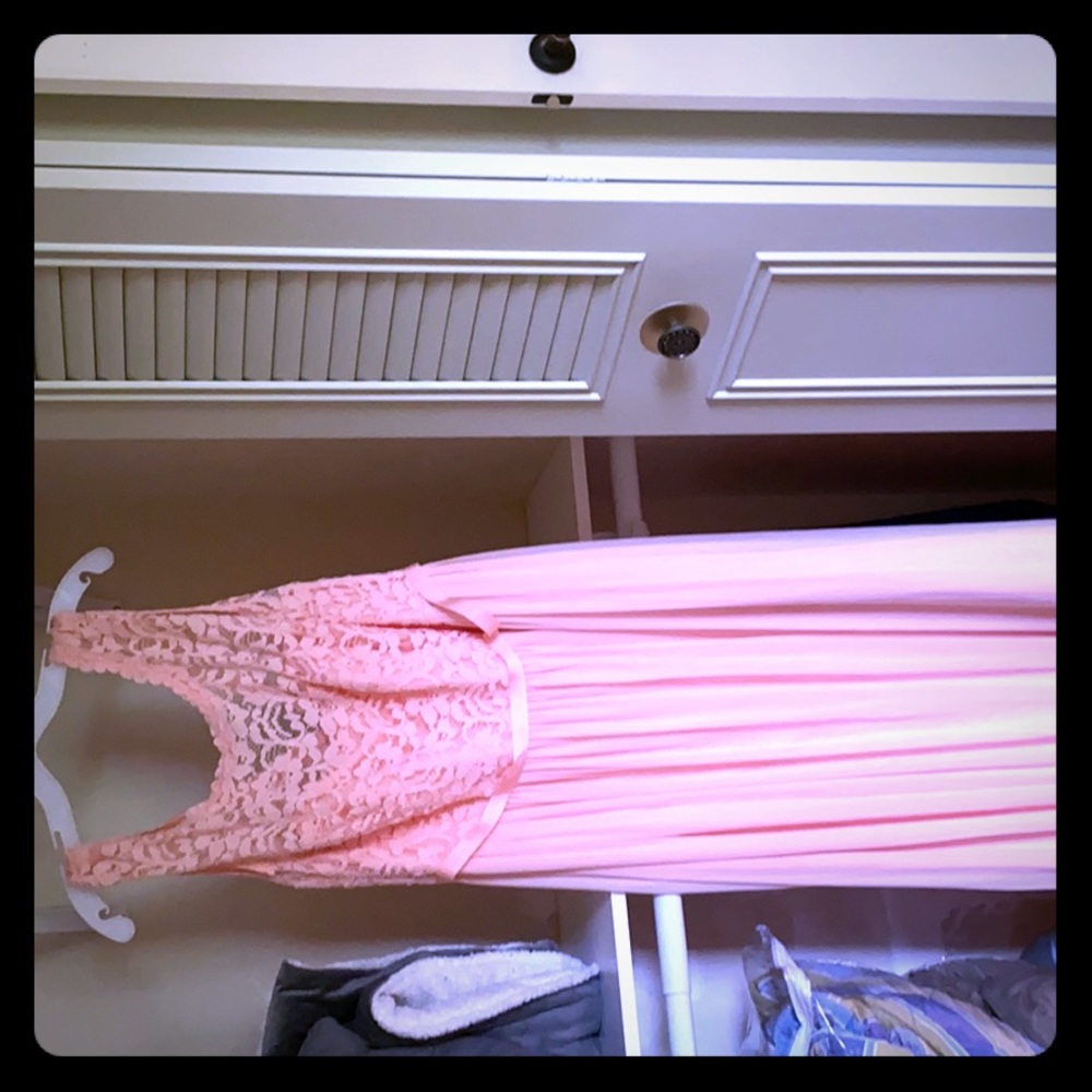 David’s bridal long bridesmaid dress